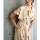 ベージュ | 気品感じるクラシカルなケープカラートレンチワンピース レディース ファッション | Sawa a la mode
