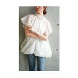 アイボリー | バックリボンのふわりシアーバルーンプルオーバーブラウス レディース ファッション | Sawa a la mode