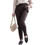チョコブラウン | 360度褒められる究極美脚なストレッチテーパードパンツ レディース ファッション | Sawa a la mode