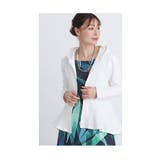 ホワイト | 大人の脱カジュアルが楽しめる上品な袖レースパーカー レディース ファッション | Sawa a la mode