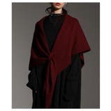 レッド | ズレ落ちない！リングホール付きトライアングルニットストール レディース ファッシ… | Sawa a la mode