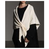 ホワイト | ズレ落ちない！リングホール付きトライアングルニットストール レディース ファッシ… | Sawa a la mode