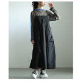 ブラック | お気に召すままカーゴポケットドロストサロペットスカート レディース ファッション | Sawa a la mode