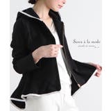 ブラック | キレイに決まるペプラム女優パーカー レディース ファッション | Sawa a la mode