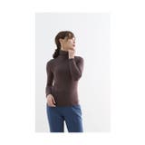 ブラウン | レイヤードで楽しむシンプルなタートルネックトップス レディース ファッション | Sawa a la mode