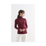 ワイン | レイヤードで楽しむシンプルなタートルネックトップス レディース ファッション | Sawa a la mode