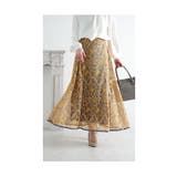グレー | 長さを変えて楽しめる花柄レースフレアスカート レディース ファッション | Sawa a la mode