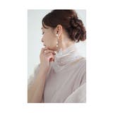 ホワイト | チュールとパールで美しく隠すネックカバー レディース ファッション | Sawa a la mode