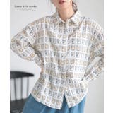ホワイト | 愛されアニマルが集うわんにゃんシャツブラウス レディース ファッション | Sawa a la mode