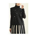 ブラック | 可愛く煌めくクマちゃんビジューのニットベストトップス レディース ファッション | Sawa a la mode