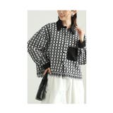 ブラック | お花が浮かび上がるパンチングレースのコットンシャツブラウス レディース ファッシ… | Sawa a la mode