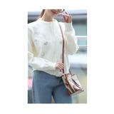 ホワイト | スパンコールが煌めくもっちりニットカーディガン レディース ファッション | Sawa a la mode