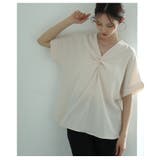 アイボリー | 美ドレープで高見えなフロントクロスデザインブラウス レディース ファッション | Sawa a la mode