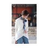 ホワイト | フロントスリット入りニットドルマントップス レディース ファッション | Sawa a la mode
