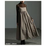 ベージュ | 美人シルエットを描くエンパイヤキャミソールワンピース レディース ファッション | Sawa a la mode