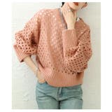 ピンク | レイヤードが映えるざっくりメッシュニットトップス レディース ファッション | Sawa a la mode