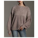 グレージュ | 一枚で差がつくシャギー×リブニットセーター レディース ファッション | Sawa a la mode