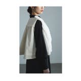 アイボリー | シーズンムードを盛り上げる異素材切替ファーベスト レディース ファッション | Sawa a la mode