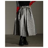 シルバー | 視線を独り占めするメタリックキルティングフレアスカート レディース ファッション | Sawa a la mode