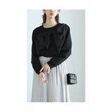 ブラック | 乙女心を擽るビックリボンモチーフ付きカットソー レディース ファッション | Sawa a la mode