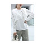ホワイト | 乙女心を擽るビックリボンモチーフ付きカットソー レディース ファッション | Sawa a la mode