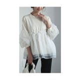 オフ | レディな雰囲気溢れるオーガンジー切り替えトップス レディース ファッション | Sawa a la mode
