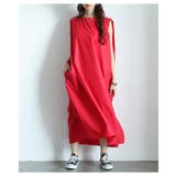 レッド | 気分を盛り上げる大人パレットゆったりワンピース レディース ファッション | Sawa a la mode