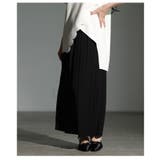 ブラック | 自分好みの丈感で着こなせるプリーツリブタイトスカート レディース ファッション | Sawa a la mode