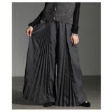 グレー | 足下をエレガントに彩るプリーツ切替ワイドパンツ レディース ファッション | Sawa a la mode