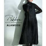 ブラック | 揺れるリボンが視線を惹くブラックリボンドレス レディース ドレス | Sawa a la mode