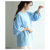 ブルー | カラバリ豊富なバルーンスリーブフレアチュニック レディース ファッション | Sawa a la mode