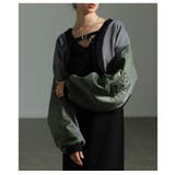 チャコール | モードな雰囲気漂う異素材MA 1ボレロブルゾン レディース | Sawa a la mode