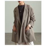 グレージュ | トレンド感溢れるオーバーダブルテーラードジャケット レディース ファッション | Sawa a la mode