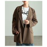 ブラウン | トレンド感溢れるオーバーダブルテーラードジャケット レディース ファッション | Sawa a la mode