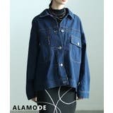 インディゴ | 後ろ姿まで抜かりないオーバーサイズデニムジャケット レディース アウター | Sawa a la mode