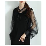 ブラック | エアリーな華やかさを纏うボリューム袖シフォンボレロ レディース ファッション | Sawa a la mode