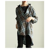 カーキ | 定番をもっと自由にするチェック柄シャツチュニック レディース ファッション | Sawa a la mode