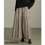 グレージュ | 大人の品格漂うプリーツ切替ロングスカート レディース ボトムス | Sawa a la mode