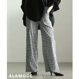 ブラック | 甘すぎない大人のギンガムチェックイージーパンツ レディース ボトムス | Sawa a la mode