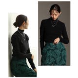 ブラック | ベーシックが着こなしやすいハイネックニットトップス レディース ファッション | Sawa a la mode