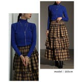 ブルー | ベーシックが着こなしやすいハイネックニットトップス レディース ファッション | Sawa a la mode