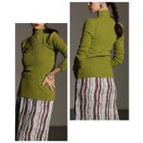 グリーン | ベーシックが着こなしやすいハイネックニットトップス レディース ファッション | Sawa a la mode