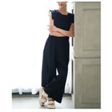 ブラック | お洒落に陽射しから肌を守るラッシュガードサロペットパンツ レディース ファッション | Sawa a la mode