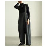 チャコール | ハンサムに着る大人のサロペットパンツ レディース ファッション | Sawa a la mode