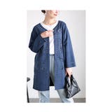ネイビー | しっとり華やぐエレガントなスウェード調ジャケット レディース ファッション | Sawa a la mode