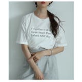ホワイト | 立体レタードがリズムを加えるメッセージロゴカットソー レディース ファッション | Sawa a la mode