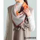 オレンジ | コーデを格上げするクラシックパターンスクエアスカーフ レディース 小物 | Sawa a la mode