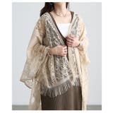 ベージュ | 洗練度高まるショール風総レーストッパーカーディガン レディース ファッション | Sawa a la mode