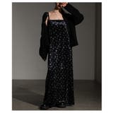 ブラック | 艶と線を纏う大人の小花柄ベルアキャミソールワンピース レディース ファッション | Sawa a la mode