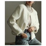ホワイト | 纏う愛されノーカラーフェイクファーライトジャケット レディース ファッション | Sawa a la mode
